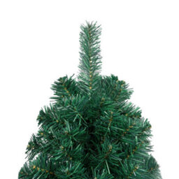 Berkfield Artificial Half Christmas Tree With Leds&ball Set Green 150 Cm - thumbnail 5