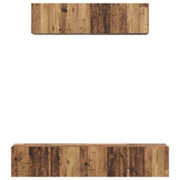 Berkfield Versatile Tv Cabinet Set 4 Pcs Old Wood Medium Engineered Wood - thumbnail 7