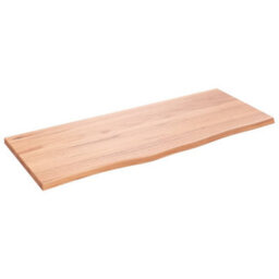 Berkfield Wall Shelf Light Brown 100X40X2 Cm Treated Solid Wood Oak - thumbnail 1