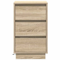 Berkfield Bedside Cabinet With Led Sonoma Oak 39X34,5X65 Cm Engineered Wood - thumbnail 6