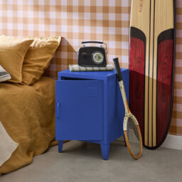 Sweeek - Blue Steel Bedside Table One Door Locker - thumbnail 6