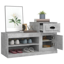 Berkfield Elegant Shoe Cabinet Concrete Grey 100X42X60 Cm Engineered Wood - thumbnail 5