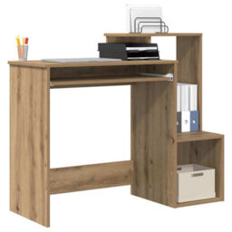 Walplus Desk With Shelf Artisan Oak 106 X 40 X 88.5 Cm Engineered Wood - thumbnail 3