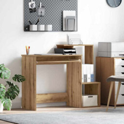 Walplus Desk With Shelf Artisan Oak 106 X 40 X 88.5 Cm Engineered Wood - thumbnail 1