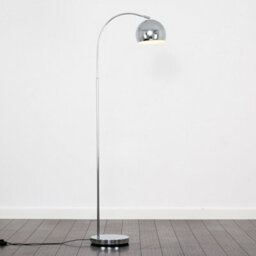 Valuelights Modern Designer Style Polished Chrome Curved Floor Lamp Base - thumbnail 2