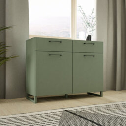 Furniture To Go Sali 2 Door  2 Drawer Chest In Sage Green - thumbnail 6