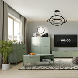 Furniture To Go Sali 2 Door  2 Drawer Chest In Sage Green - thumbnail 5