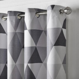 Luxury Living Mo Ring Top Printed Curtains Charcoal - thumbnail 4
