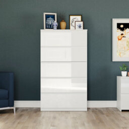 Lassic Vida Designs Glinton 5 Drawer Chest (100% Fsc), White - thumbnail 7