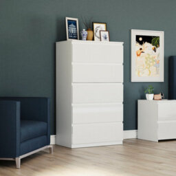 Lassic Vida Designs Glinton 5 Drawer Chest (100% Fsc), White - thumbnail 5