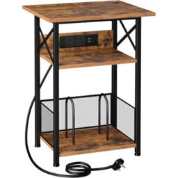 3 Tier Record Player Stand Side Table Vinyl Storage 100 Albums - thumbnail 1