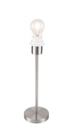 GoodHome Guiterne Brushed Chrome Effect Table Lamp Base - thumbnail 3