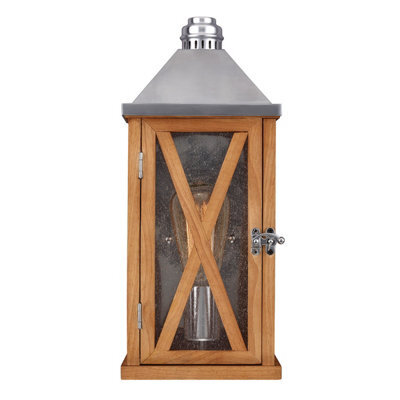 Elstead Lighting Lumiere 1 Light Wall Light - Natural Oak - image 1