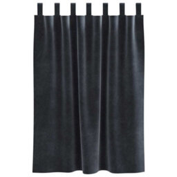 Berkfield Modern Blackout Curtains With Hanging Loops 2 Pcs Dark Grey Velvet - thumbnail 4