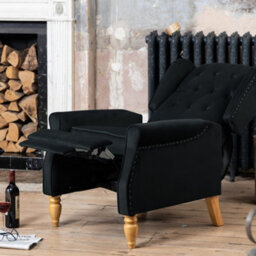Annapoli Recliner Armchair - Black - thumbnail 3