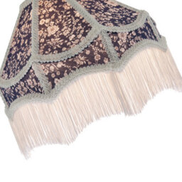 Happy Homewares Classic Victorian Empire Lampshade In Navy Blue Cotton With Tassels - thumbnail 3