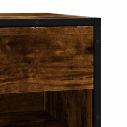 Walplus Shoe Bench Smoked Oak 60X40X53.5 Cm Engineered Wood And Metal - thumbnail 8