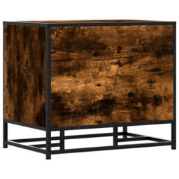 Walplus Shoe Bench Smoked Oak 60X40X53.5 Cm Engineered Wood And Metal - thumbnail 6