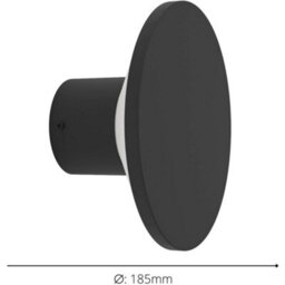 Loops Sleek Modern Black Led Wall Light For Indoor Home Decor - Model 901839 - thumbnail 5