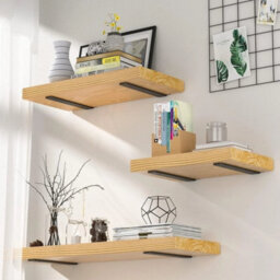 6 Inch-4Pcs  Heavy Duty Black Cast Iron Shelf Brackets, Floating Shelf Supports - thumbnail 4