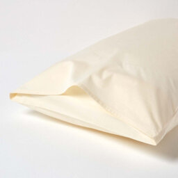 Homescapes Cream Egyptian Cotton Housewife Pillowcase 200 Tc , Standard Size - thumbnail 3