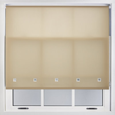 Furnished Daylight Roller Blind With Square Eyelets - Trimmable Cappuccino, 235Cm X 165Cm - image 1