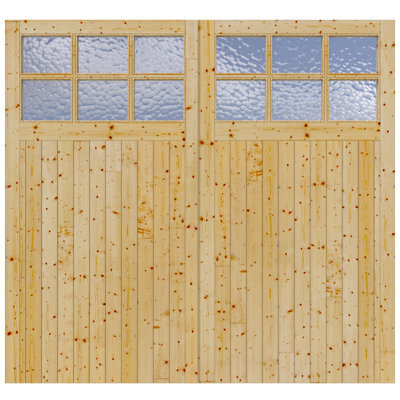Green & Taylor Swinging Glazed Garage Door Pair, (H)2135mm (W)2135mm (T)44mm - image 1