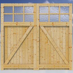 Green & Taylor Swinging Glazed Garage Door Pair, (H)2135mm (W)2135mm (T)44mm - thumbnail 7