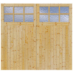 Green & Taylor Swinging Glazed Garage Door Pair, (H)2135mm (W)2135mm (T)44mm - thumbnail 1