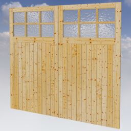 Green & Taylor Swinging Glazed Garage Door Pair, (H)2135mm (W)2135mm (T)44mm - thumbnail 4