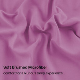"Ameha Fitted Sheet-40Cm Extra Deep Pocket Elastic Corners Soft Microfiber Fitted Sheet 16"" (Purple, Super King 180X200Cm)" - thumbnail 6