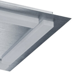 Luminosa Lighting Luminosa Verona Square Ceiling 4 Light 20W Led 3000K, 1800Lm, Satin Aluminium/frosted Acrylic - thumbnail 5