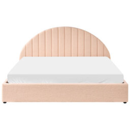 Beliani Ottoman Bed Boucle Chadenet 180 X 200 Cm (Eu Super King) Peach Pink - thumbnail 7