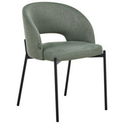 Beliani Set Of 2 Dining Chairs Penny Fabric Dark Green - thumbnail 4