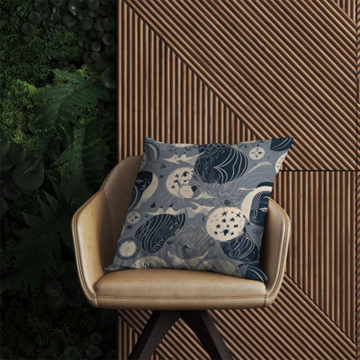 Warren Reed Designer Abstract Moon And Stars Outdoor Cushion 60Cm X 60Cm