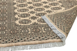 Beige Handmade Traditional Wool Bordered Floral Bedroom & Living Room Rug -60 X 180Cmcm (Runner) - thumbnail 2