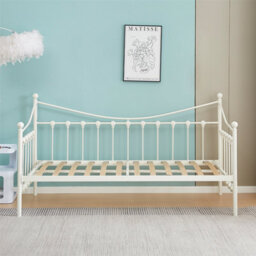 Kosy Koala Daybed Frame White ,3Ft Single Metal Bed For Bedroom Or Living Room