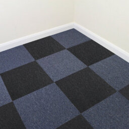MonsterShop 40 X Carpet Tiles 10M2 Charcoal Black And Storm Blue - thumbnail 1