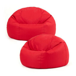 icon Adult Classic Beanbag Outdoor Waterproof Bean Bags Ready Filled - Red, 2 Pack