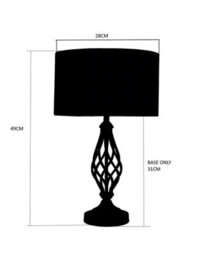 Lighting Supermarket Queenswood Traditional Barley Twist Table Lamp With Ivory String Shade - Pewter Grey - thumbnail 5