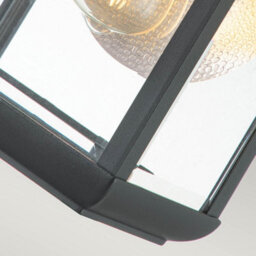 Luminosa Lighting Elstead Byron Outdoor Wall Lantern Graphite With Pewter Reflector Ip44 - thumbnail 5