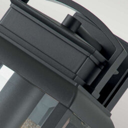 Luminosa Lighting Elstead Byron Outdoor Wall Lantern Graphite With Pewter Reflector Ip44 - thumbnail 3