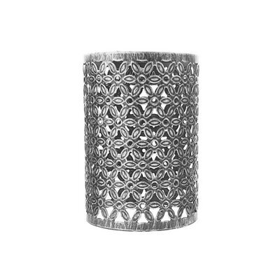 Brushed Silver Industrial Cage Shade Metal 10Cm Width Wire Cage Lampshade Cylinder Shaped Easy Fit Pendant Light Lamp - image 1