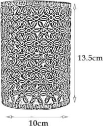 Brushed Silver Industrial Cage Shade Metal 10Cm Width Wire Cage Lampshade Cylinder Shaped Easy Fit Pendant Light Lamp - thumbnail 3