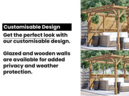 Dunster House Wooden Pergola Garden Plants Frame Utopia 3M X 3M (10' X 10') - thumbnail 4