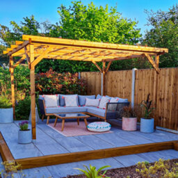 Dunster House Wooden Pergola Garden Plants Frame Utopia 3M X 3M (10' X 10') - thumbnail 6