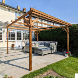 Dunster House Wooden Pergola Garden Plants Frame Utopia 3M X 3M (10' X 10') - thumbnail 7