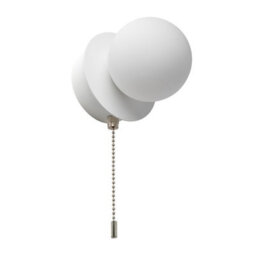 CGC Lighting Cgc Macie White & White Opal Globe Led Rechargeable Magnetic Usb Reading Bedside Wall Light Pull Cord Switch - thumbnail 9