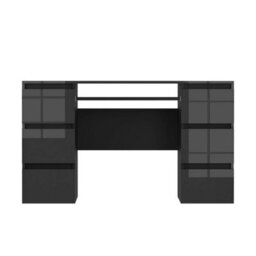 6 Drawers White High Gloss Dressing Table Vanity Makeup/computer Table Desk - thumbnail 6