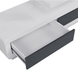 Furniture in Fashion Celia High Gloss Tv Stand With 2 Drawers In White And Grey - thumbnail 9